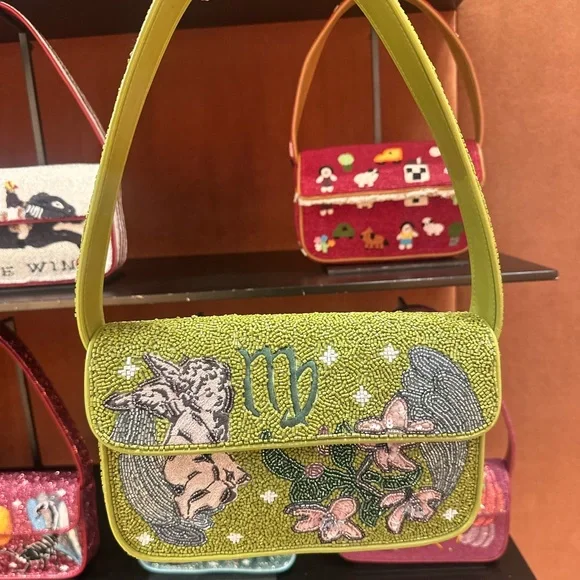 STAUD BEADED ZODIAC TOMMY BAG VIRGO - Picture 4 of 11